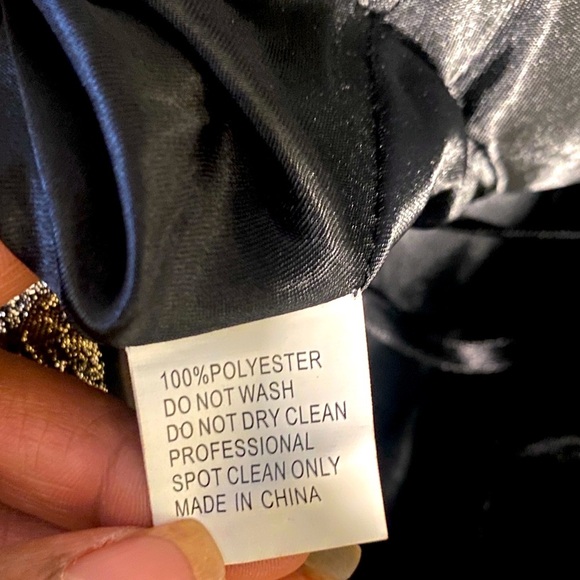 NWOT MAC DUGGAL Gold One Shoulder Bow Midi Dress - Size 4 - Picture 8 of 11